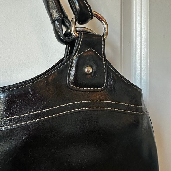 Vintage Y2K Nine West Black Soho Hobo Bag - Picture 3 of 5